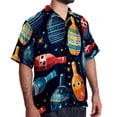 thumbnail image 2 of Bowling Men's Short Sleeve Beach Shirts, Hawaiian Printed Button Down Summer Casual Unisex Men's Shirts, 2 of 6