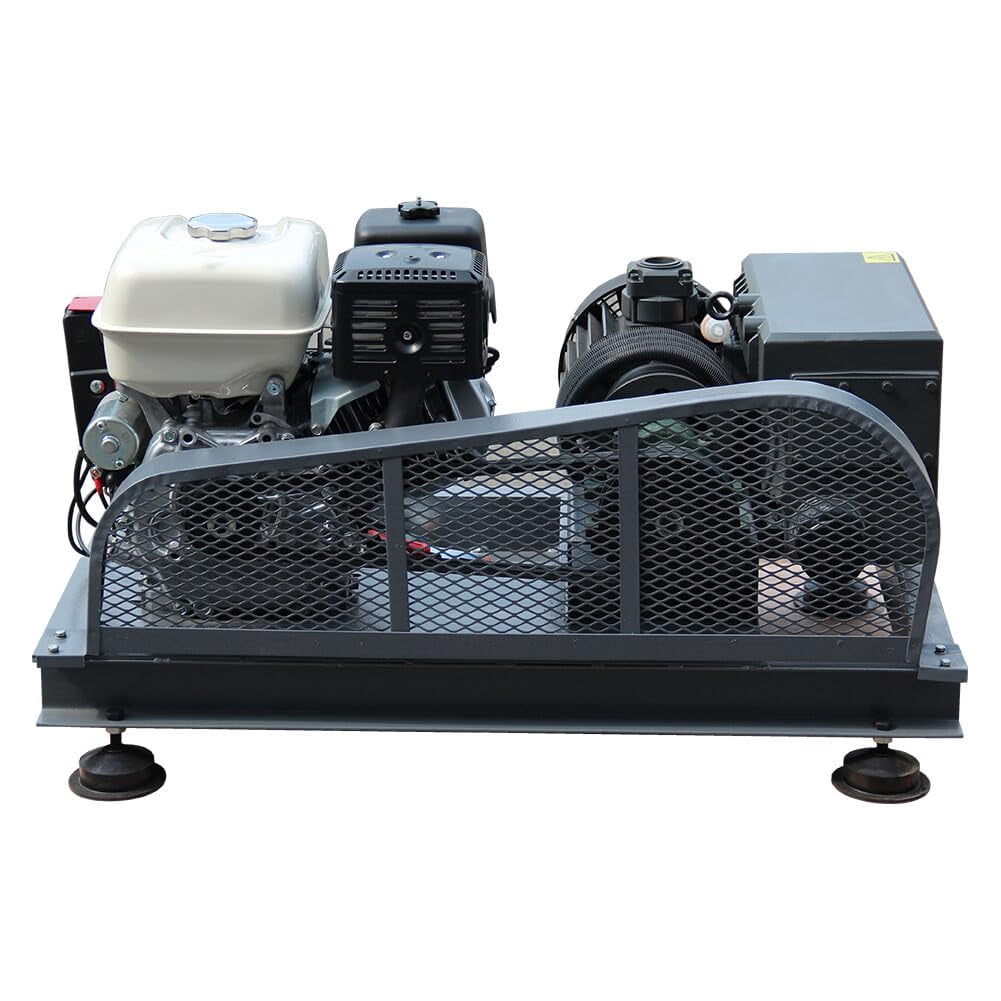 HPDMC 58 CFM Gasoline-Driven Oil Sealed Rotary Vane Vacuum Pump – Industrial Grade