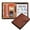 Brown-Handle, variant on A4 Business Folder Folder Combination PU Leather Briefcase with Calculator