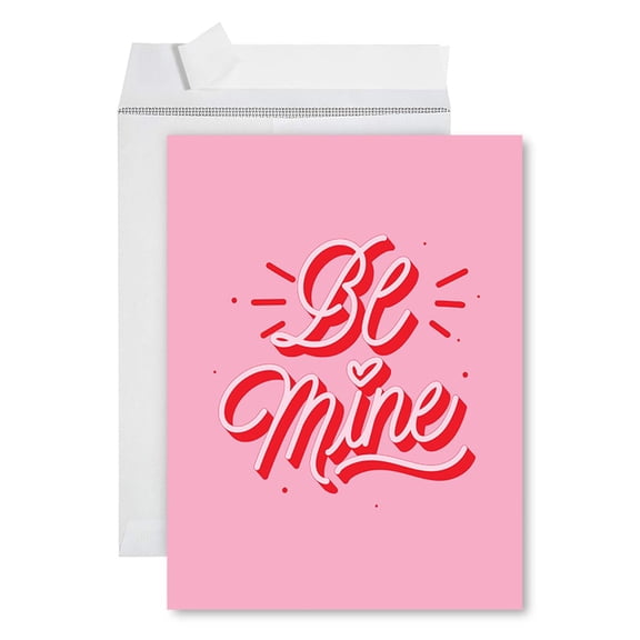 Koyal Wholesale 8.5x11 Giant Valentine Card, Pink and Red Be Mine