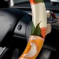thumbnail image 5 of Peach 14.5 Inch Printing PVC Leather Auto Accessories Steering Wheel Cover for Car Wheel Covers, 5 of 6