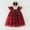 Red, variant on NAISIBABY Girls Tutu Dress, Ruffles Sleeve Glitter Snowflake Mesh Princess Tulle Dress Party Christmas Clothes Red 6T