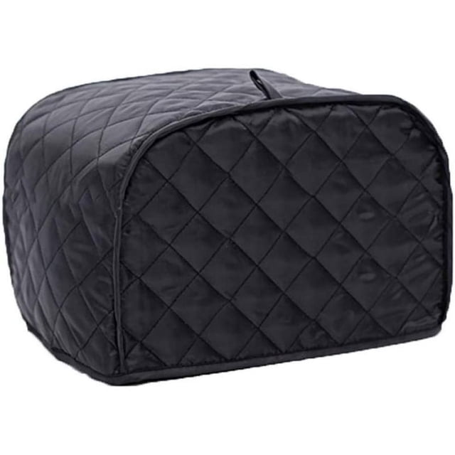 Funda para tostadora de 4 rebanadas, cubierta acolchada a prueba de polvo para electrodomésticos de cocina, cubierta antipolvo y protección contra huellas dactilares (negro)