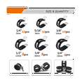 thumbnail image 1 of Cable Clamp Assortment Kit,(52 PCS) 304 Stainless Steel Cable Clamp in 6 Sizes 1/4In 5/16In 3/8In 1/2In 5/8In 3/4In, 1 of 7