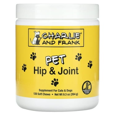 Charlie and Frank Pet Hip & Joint, For Cats & Dogs, 120 Soft Chews, 9.3 oz (264 g)