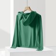 thumbnail image 6 of Frostluinai Fishing Sun Hoodie Women Full Zip Long Sleeve Sun Protection Jacket Solid Lightweight Beach Raglan Shirts Breathable Tops, 6 of 6