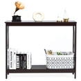 thumbnail image 4 of Topbuy Table Console Industrielle à 2 Niveaux Étagère Étroite Table d'Appoint Marron, 4 of 5