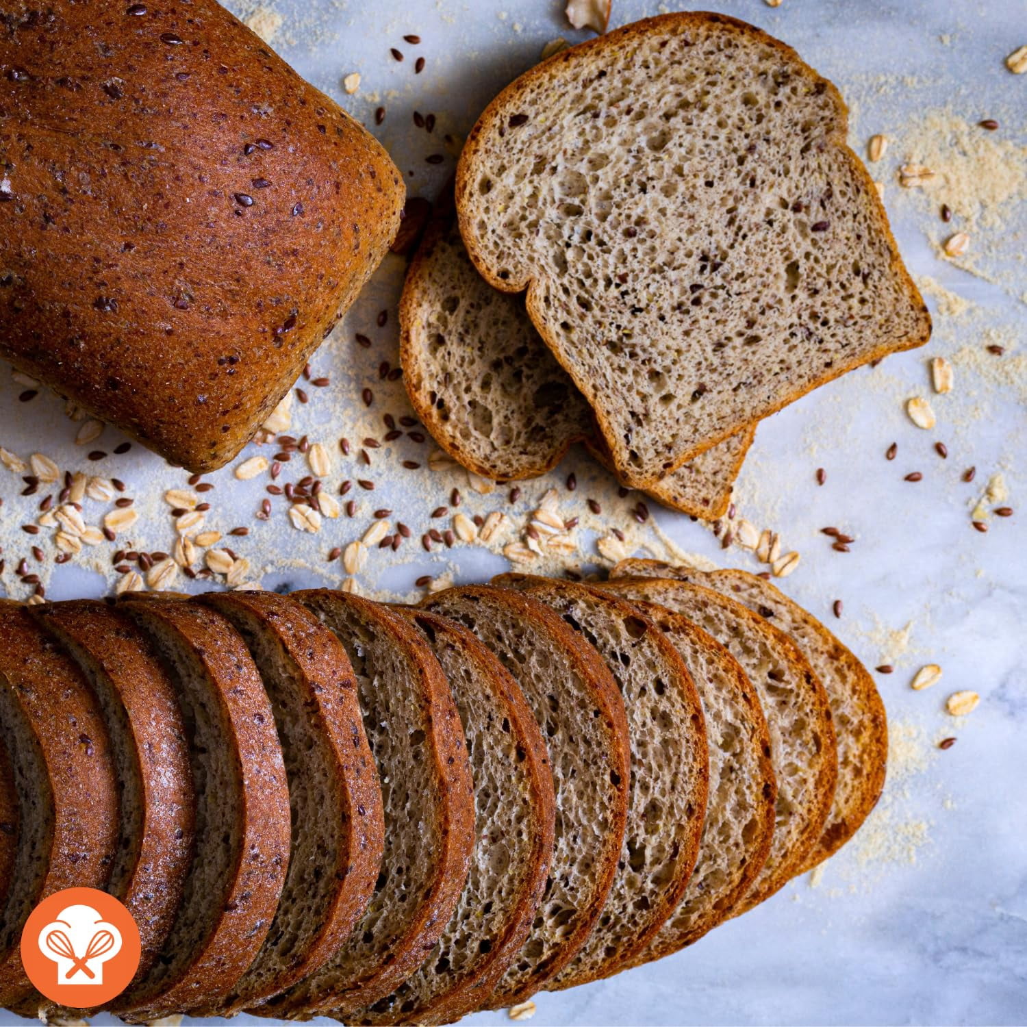 Dr. B's Wilbur Five Flour Multigrain Bread | 1g Net Carbs & 7g Protein | Low Calorie, Vegan, Sugar Free | Fresh, Sliced, Keto & Low Carb Bread Loaf (3 Pack (16 oz), Plain)