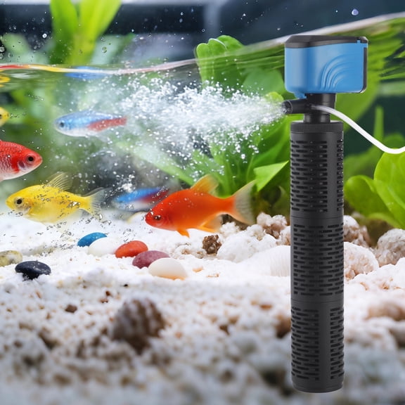Submersible Aquarium Filter, 35W Aquarium Pump with Filtration, Aeration, and Water Circulation, Low-Noise Internal Fish Tank Filter for Saltwater and Freshwater