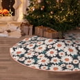 thumbnail image 5 of Sikiie Daisies Flowers Nativity Christmas Tree Skirt, Jesus Christian Winter Holiday Tree Mat Decoration(30-48IN), 5 of 6