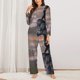 thumbnail image 2 of Balery Black Dragon Cliff Dawn Conjunto de Pijama con Estampado para Mujer, Conjunto de Dos Piezas con Manga Larga, Ropa de Dormir Suave con Bolsillos, Pijamas Cómodos-X-Large, 2 of 7