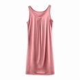 thumbnail image 4 of Aobny Women Japanese Sleepwear Cotton Plus Size Pink Sleepshirt Long Crew Neck Sleeveless Couples Pajamas,XXL, 4 of 5