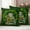 Green, variant on St Patrick's Day Outdoor Waterproof Pillow Covers, Lucky Shamrock Leaf Books Coffee Cups Wooden Decorative Square Throw Pillowcase Sofa Cushion Sham for Patio/Couch/Chair, 18"x18" 2 Pack
