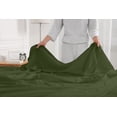 thumbnail image 2 of RUVANTI 100% Cotton Sheets – Twin XL Size Percale Bedding, Cooling & Breathable, Durable with a Crisp, Soft & Comfortable Feel, 16" Deep Pocket, 3-Piece Set, Chive, 2 of 9