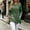 Green, variant on Women Floral Embroidery Mandarin Collar Tunics, Diagonal Frog Button 3/4 Sleeve Side Split Mid Length Blouses, Textured Woven Loose Breathable Spring Summer Daily Tops(Purple,M)