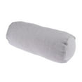 thumbnail image 3 of Wswqop Round Cervical Roll Bolster Pillow with Removable Washable Linen Cover - 15x40cm (Dia. X Length) - Silver Gray Argent Gray, 3 of 9