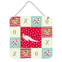 Carolines Treasures CK5353DS66 6 x 6 in. White Peacock Peafowl Love Wall or Door Hanging Prints