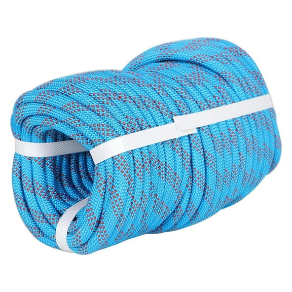 3/8IN x 100FT Blue Red Braided Polyester Arborist Rigging Rope High Force Polyester Load Sailing Rope for Hiking Camping Swing