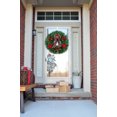 thumbnail image 6 of Sympathy Silks Christmas Wreath Poinsettia Decorations with Plaid Bow Door Hanger Included, 6 of 9