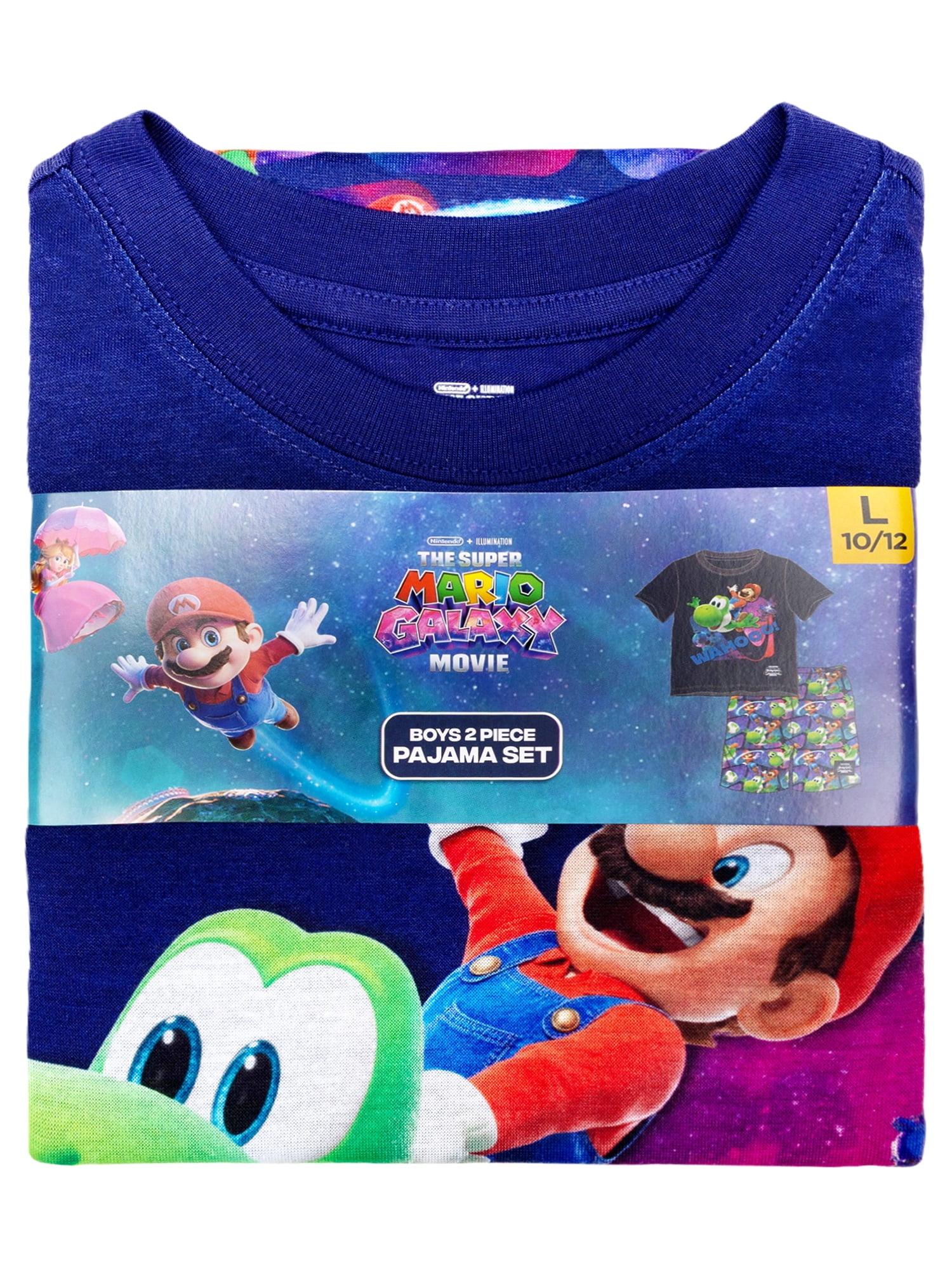 Super Mario Brothers 2-Piece Short Sleeve and Short Pajama Set, 4-12