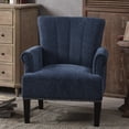 thumbnail image 2 of Bellemave Modern Accent Upholstered Chair, Living Room Lounge Chair Single Sofa, Rivet Tufted Polyester Armchair for Bedroom, Office, Reading Room, Navy, 2 of 10