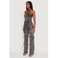 thumbnail image 3 of Women's Acid Wash Strapless Button Front Utility Jumpsuit, 3 of 4