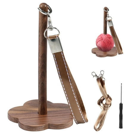

Pluokvzr Wrist Yarn Holder Portable with Wrist and Crossbody Strap Wooden Yarn Spinner Lightweight Yarn Ball Holder Compact Yarn Minder for Crocheting Knitting Craft Lovers Beginners Gifts