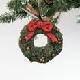 thumbnail image 3 of Mecorevxz Vintage Resin 3D Christmas Tree Wreath Ornaments with Bow,Christmas Hanging Decor for Xmas Tree,Wreaths,Christmas Gifts(E), 3 of 6