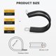 thumbnail image 2 of 24 piezas de abrazadera de cable aislada con recubrimiento de goma de acero inoxidable de 35 mm (1-3/8") R-Tube Strap Clamp, negra, 2 of 6