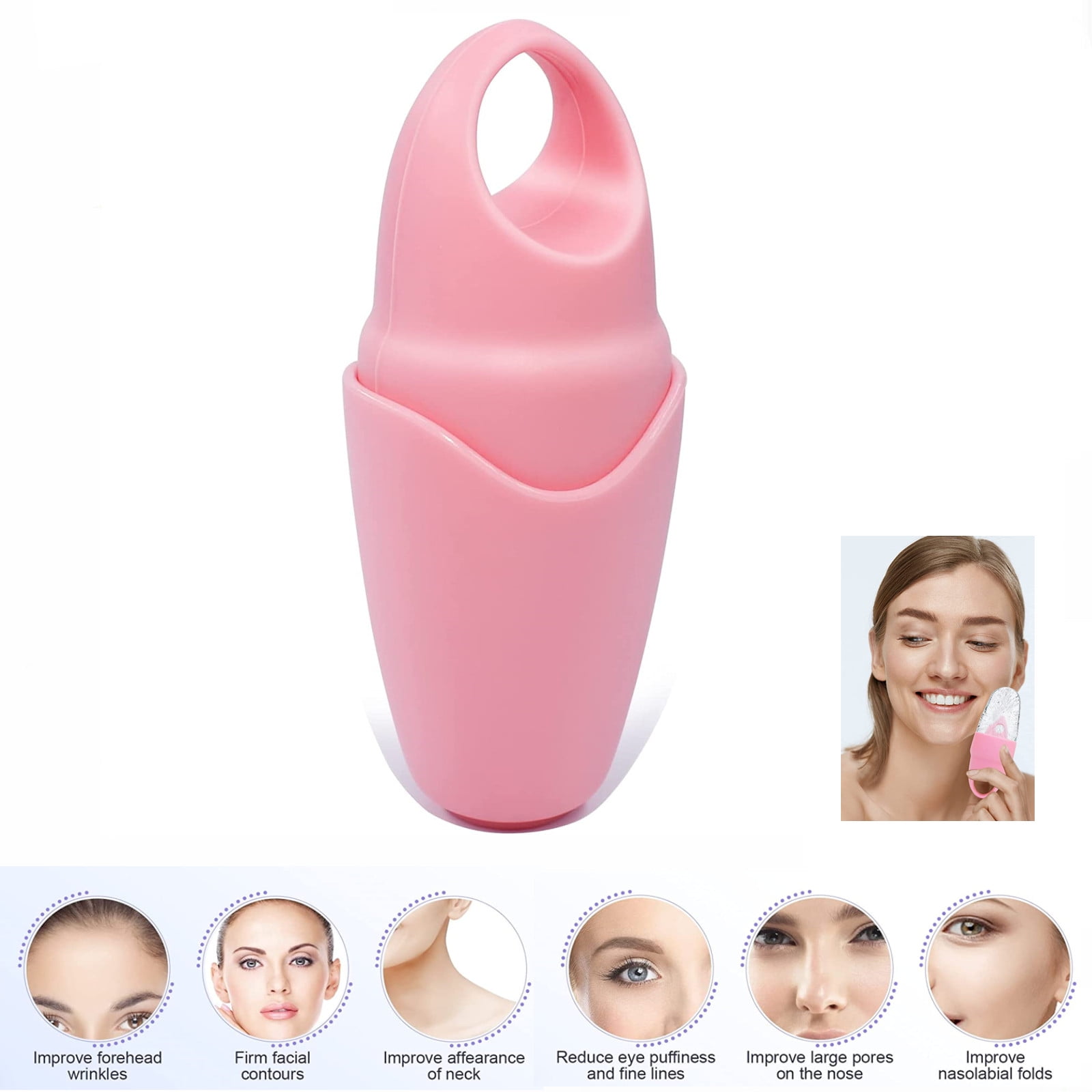 Ice Facial Roller, Eye and Neck, Beauty Ice Roller Enhance Skin Glow & Shrink Pores & Tighten Skin Reusable