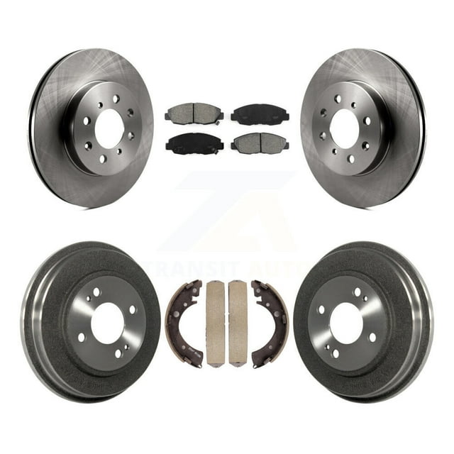 Transit Auto Front Rear Disc Brake Rotors Semi-Metallic Pads and Drum Kit for Car Honda Civic K8S-103401