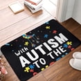 thumbnail image 2 of KLL I Love With Autism To The Moon And Back Print Front Door Mat Indoor Outdoor Entrance, Non-Slip Mat All-Weather Doormat Indoor Outdoor Rug Patio Porch Entryway Mat, 23.6''x15.7'', 2 of 7