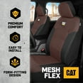 thumbnail image 3 of CAT Brown & Black Seat Covers For Cars, Trucks, & SUV - Set of (2) MeshFlex Car Seat Cover Front Seat Protectors - Airbag Compatible Seat Covers for SUV Interior Covers & Seat Cover Accessories, 3 of 6