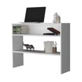 thumbnail image 4 of Modern White Console Table with Open Storage Shelves, Entryway Sofa Table for Living Room, 4 of 7