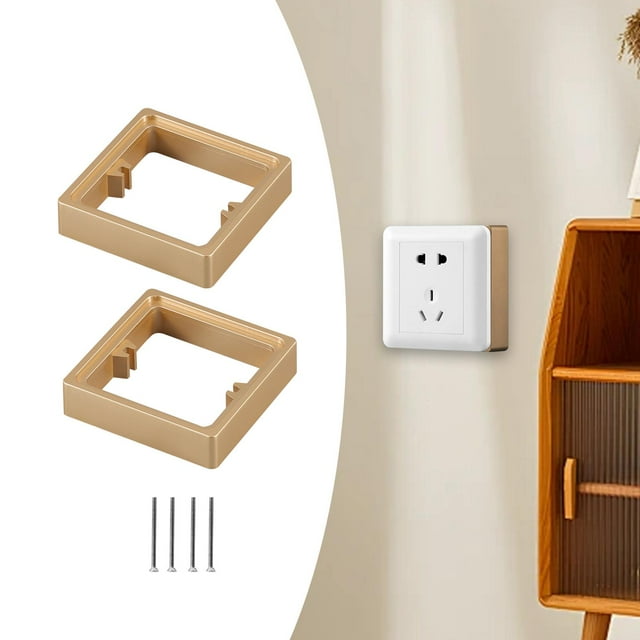 Carpamentos de la placa del marco de 2X del zócalo espaciadores de placa de pared para una mayor instalación Switche Switche Accessory para sala de dorado