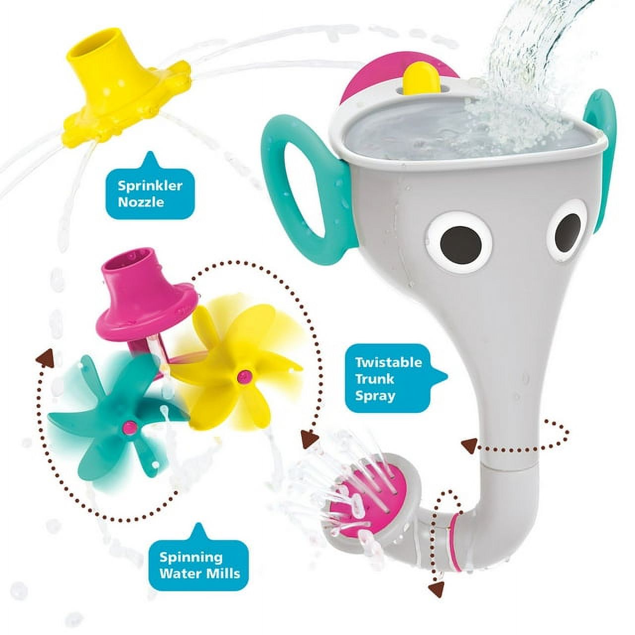 Yookidoo FunEleFun Bath Toy with Interchangeable Trunk photo 3