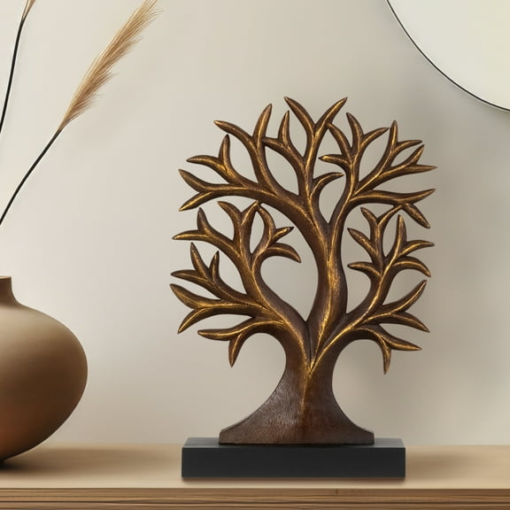 Decozen Wooden Tree of Life Sculpture – Gifts for Mom or Dad on Mother’s Day, Father’s Day, or Birthday – Acacia Wood Sculpture for Home, Office, Living Room, or Boho and Mantle Décor