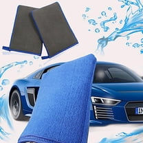 myvepuop Gloves Car Wash Magic Clays Mitt Auto Care Cleaning Towel Microfiber Sponge Pad Blue One Size