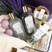Spa Luxetique Bath Gift Sets for Women Lavender Self Body Care Baskets - 10 Pcs Home Spa Relaxing Birthday Gifts for Her with Tote Bag