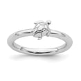 thumbnail image 2 of Sterling Silver Rhodium Turtle Ring, 2 of 6