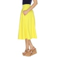 thumbnail image 3 of White Mark Women's Flared Midi Skirt, 3 of 6