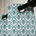 thumbnail image 4 of Ambesonne Damask Grommet Curtain, Baroque Vintage Boho, 50" x 54", Green White, 4 of 6