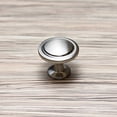 thumbnail image 2 of 10 Pack - Hamilton BowesSatin Nickel Cabinet Hardware 1-1/4” Round Mushroom Modern Basic Knob - 1.25” Diameter – 1” Tall Modern Traditional, 2 of 3