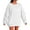 White, variant on Fiaer Crew Neck Sweatshirts Women Plus Size Long Sleeve Solid Pullover Baggy Fashion Casual Fall Tops White XL