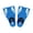 Blue 35 to 36, variant on Flexible Snorkeling Training Fin Swim Flippers Travel Size Swim Fin for Women Snorkeling Diving Swimming Pool