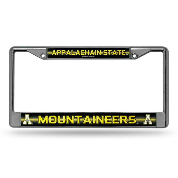 Appalachian State Mountaineers Sparkly Glitter Bling Look Chrome License Plate Frame