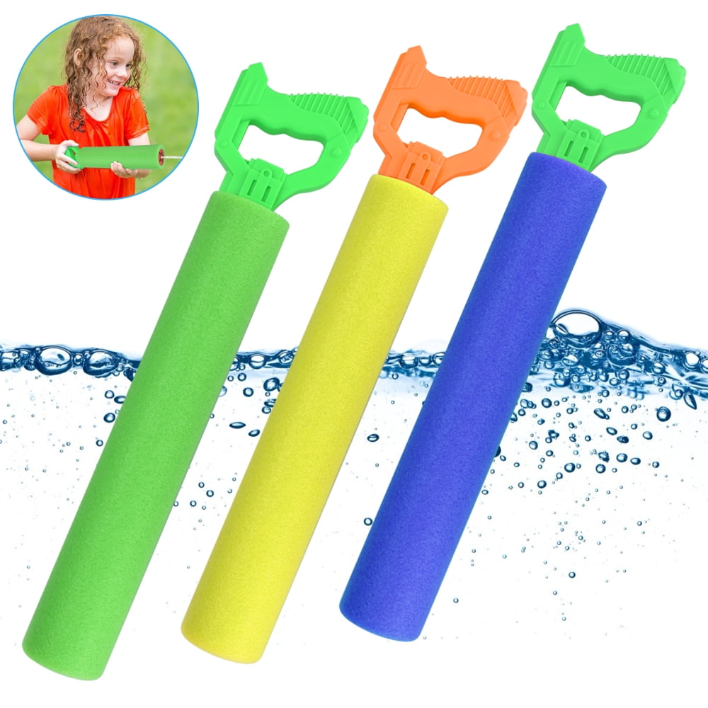 BUZIFU 3 PCS Foam Water Gun Water Pistol Toy Super Soaker Long Range