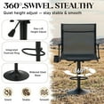 thumbnail image 3 of Bezliving Tall Pedestal Swivel Hunting Bar Chair, Footrest Ring, Mesh Back, Armrests, 3 of 7