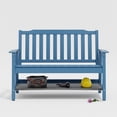 thumbnail image 6 of 42" Outdoor Benches Patio Loverseat Plastic Plywood Weather Resistant for Balcony Deck Pool Lawn Garden Backyard, 6 of 8