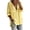 16# Yellow, variant on Women's Henley V Neck Linen Blouse Boho Solid Long Sleeve Loose Tunic Tops Casual Comfy Shirt for Summer Vacation Yellow L